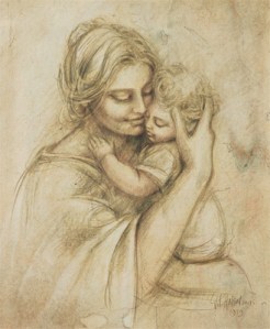 mother-holding-baby-drawing