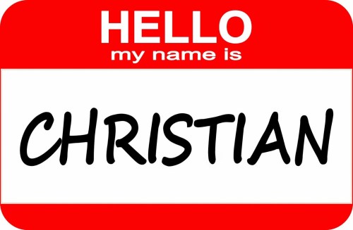 Name Tag Christian